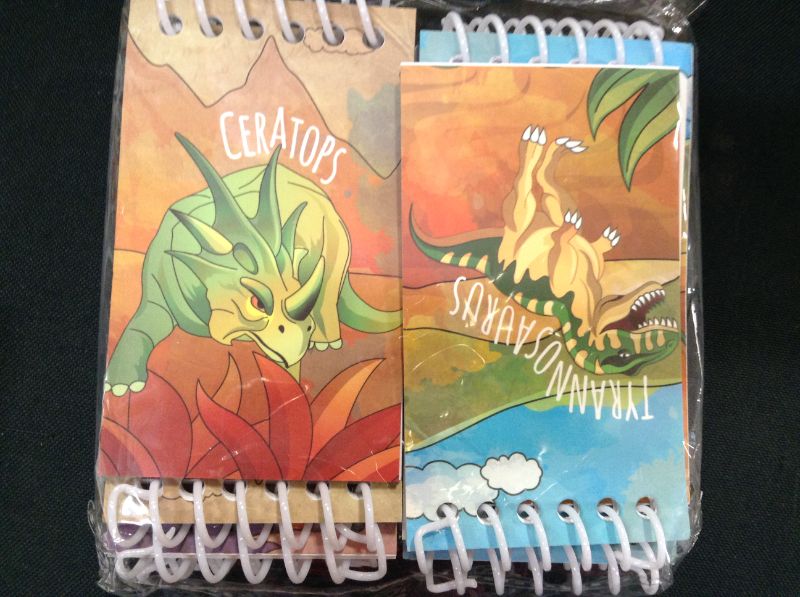 Photo 2 of 24-Pack MINI Dinosaur Themed Mini Notebooks, Dinosaur Party Favors, Spiral Pocket Notebooks, Teacher Birthday Reward Supplies, Kids Reward Supplies, Goodie Bags, 2.36 x 3.94 Inches