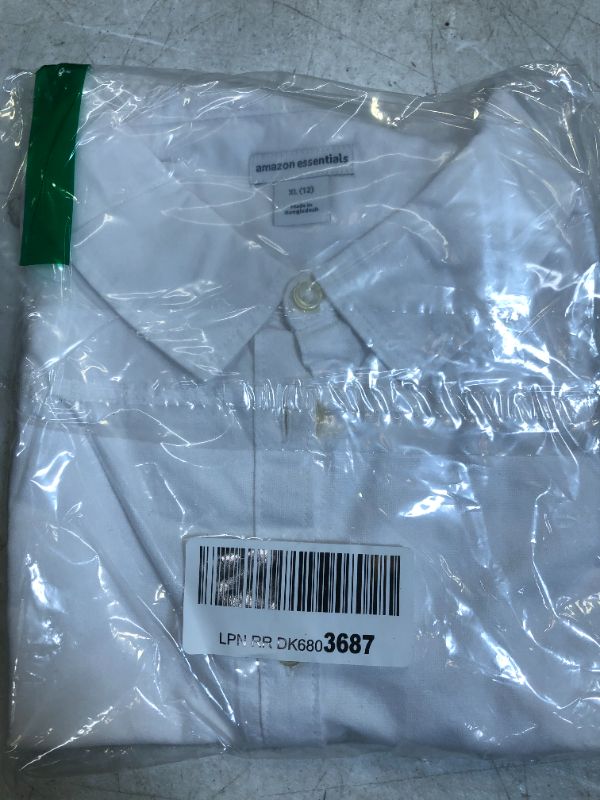 Photo 2 of Amazon Essentials Girls' Short Sleeve Uniform Oxford Shirt size xl 