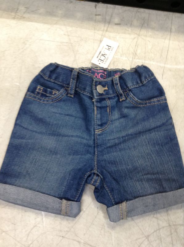 Photo 2 of Baby and Toddler Girls Roll Cuff Denim Midi Shorts---size 2T