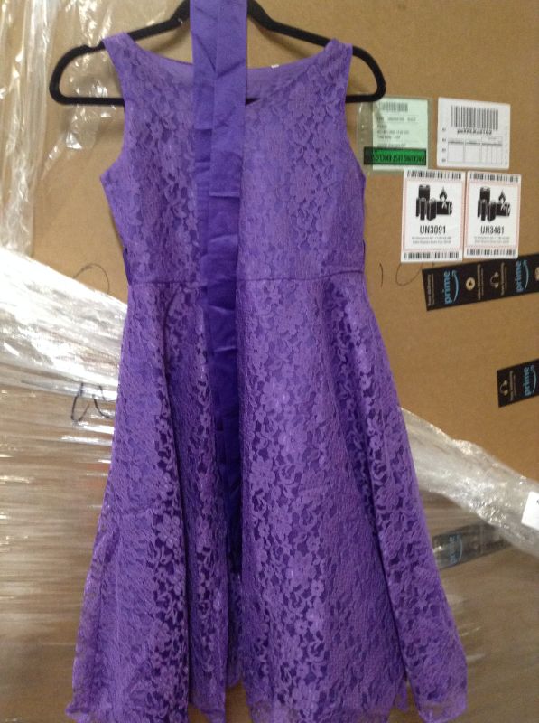 Photo 1 of BEAUTY CHARM Girls Tulle Lace Glitter Vintage Pageant Prom Dresses with Belt---size 10