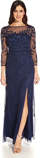 Photo 1 of Adrianna Papell Women's Beaded Embroidered Gown---size 12