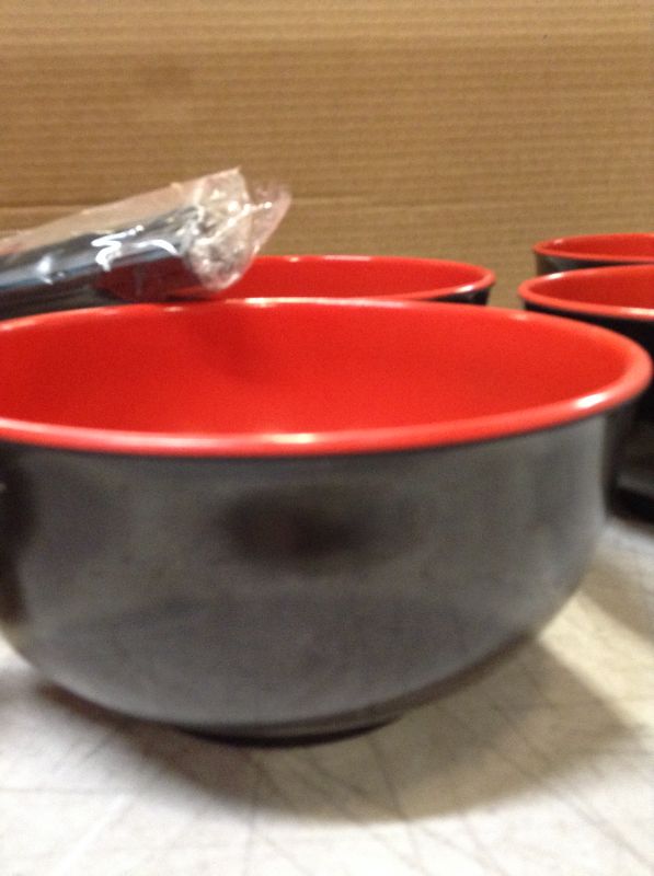 Photo 2 of 6 Sets 37 oz Large Ramen Bowl Set with Spoons Chopsticks