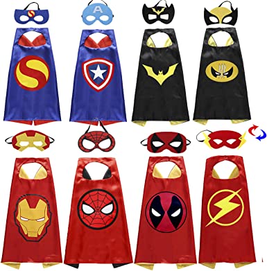 Photo 1 of 
Zaleny Reversible Super Hero Capes and Masks for Kids Superhero Dress Up Costumes