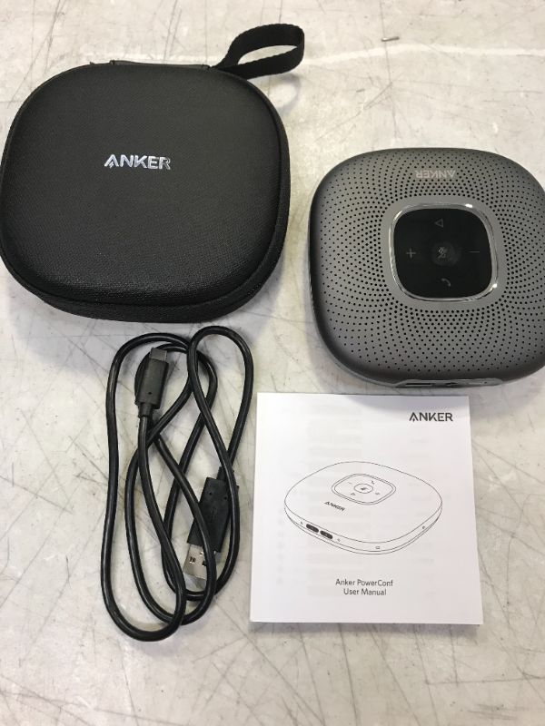 Photo 1 of Anker PowerConf S3 Bluetooth Speakerphone with 6 Mics, Enhanced Voice Pickup, 24H Call Time, App Control, Bluetooth 5, USB C, Conference Speaker Compatible with Leading Platforms, Home Office