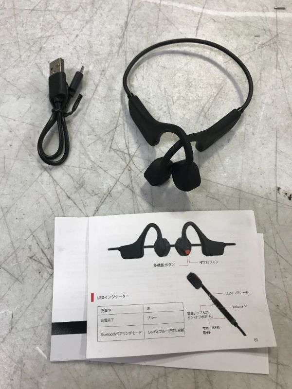 Photo 1 of Bone Conduction Headphones with Noise Reduction Tech, 9 Digital N1 Open Ear Headphones with MIC, Waterproof Wireless Bluetooth 5.0 Sport Headset for Running, Bicycling, Hiking, Yoga -Black