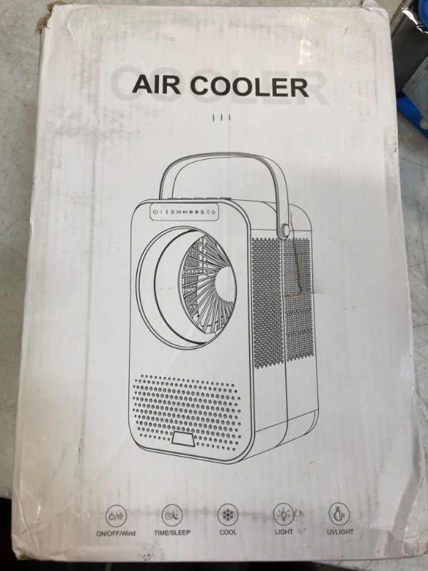 Photo 1 of Portable Air Conditioner, Personal Air Cooler, Cold Mist Humidifier Atomizer, 20X Cool Mist, 3 Speeds Portable ac, Personal Air Conditioner with 600ML Large Water Tank for Bedroom/Room/Office/Camping
