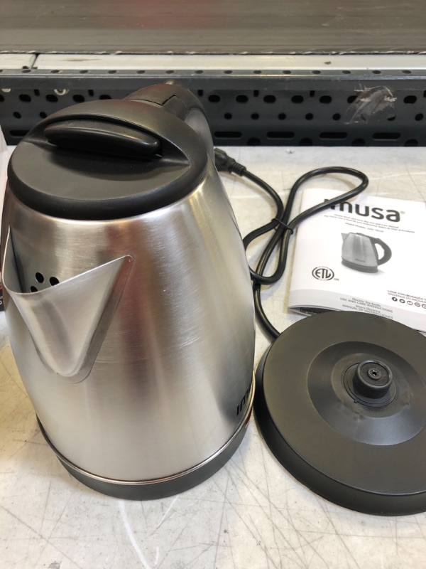 Photo 1 of IMUSA USA GAU-18220 1.8 Liter Cordless Stainless Steel Electric Tea Kettle with Easy To Serve Pouring Spout
