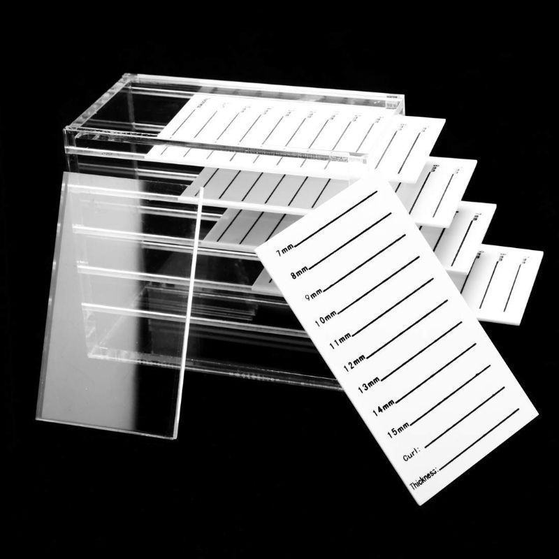 Photo 1 of 5 Layer Clear Acrylic False Eyelash Case Lash Display Organizer Grafting Eyelash Extension Tool
