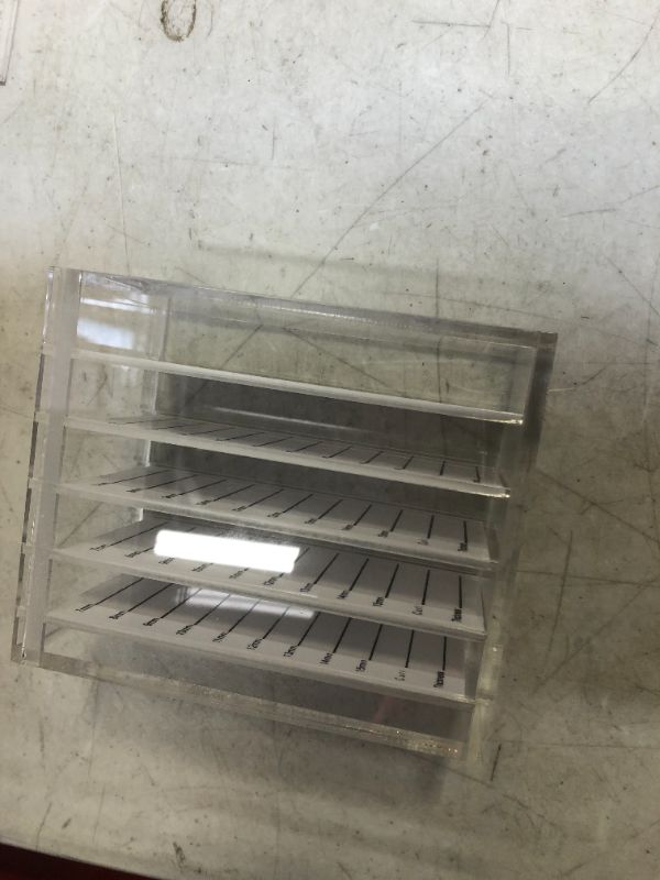 Photo 2 of 5 Layer Clear Acrylic False Eyelash Case Lash Display Organizer Grafting Eyelash Extension Tool
