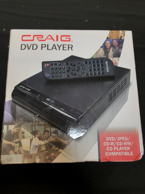 Photo 2 of Craig CVD512a Compact DVD Player with Remote in Black Compatible with DVD/DVD-R/DVD-RW/JPEG/CD-R/CD-RW/CD Progressive Scan Multilingual Supported