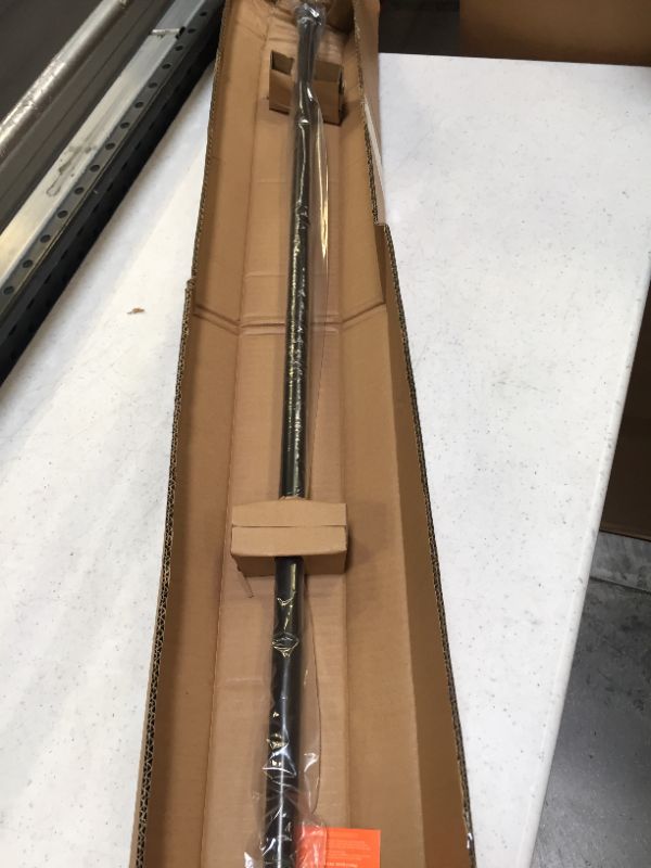 Photo 3 of Amazon Basics Tension Curtain Rod, Adjustable 54-90" Width - Bronze, Classic Finial
