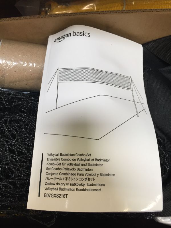Photo 11 of Amazon Basics Outdoor Volleyball and Badminton Combo Set with Net
