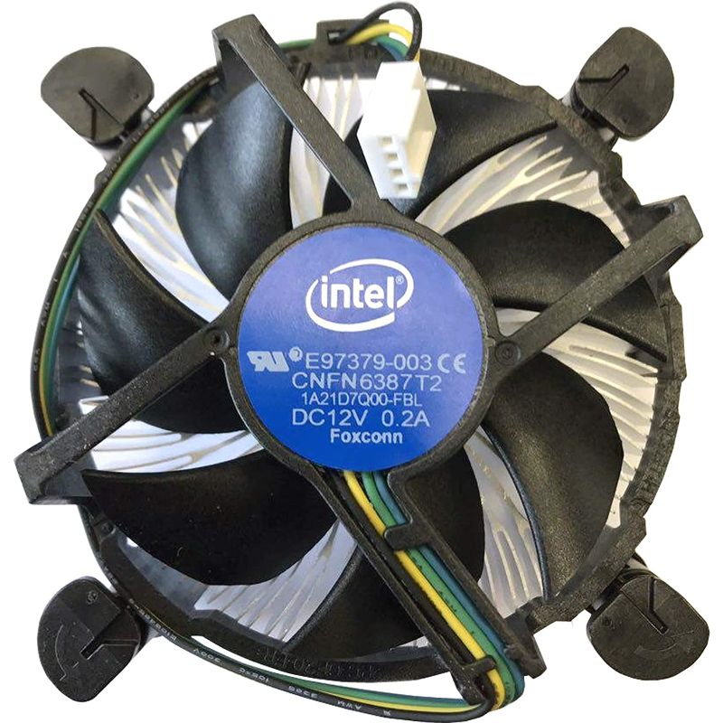 Photo 1 of Intel E97379-003 Core i3/i5/i7 Socket 1150/1155/1156 4-Pin Connector CPU Cooler with Aluminum Heatsink and 3.5-Inch Fan for Desktop PC Computer
