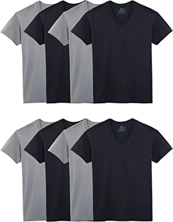 Photo 1 of 8 pack Fruit of the Loom Men's Lightweight Active Cotton Blend Undershirts Large mens