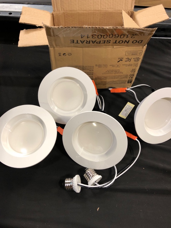 Photo 2 of Sunco Lighting 4 Pack 4 Inch LED Recessed Downlight