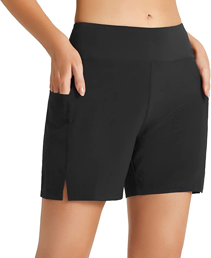 Photo 1 of BALEAF Women's 5" Quick Dry High Waisted Swim Board Shorts UPF 50+ Swimsuit Bottom Trunks with Liner. SIZE L 