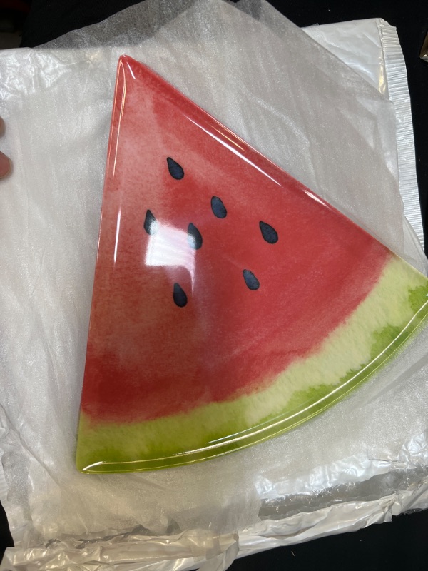 Photo 1 of 9" PIZZA SHAPED PLATES WITH WATERMELON DESIGN ON PLATE, SEE PICTURES PLEASE.SET OF 6