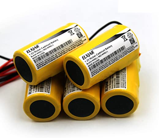 Photo 1 of (5-Pack) 1.2V 1200mAh ELB-1P201NB Ni-CD Battery Replacement for Lithonia ELB0320, ELB1P201N2 ELB1P2901N ELB1210N ELB1P201N Exit Sign Emergency Light
