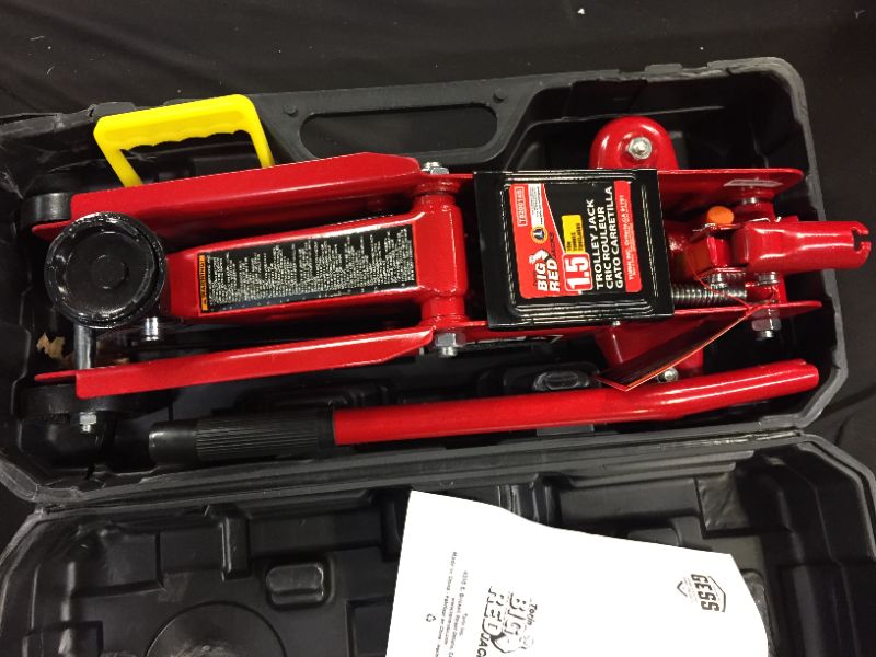 Photo 2 of BIG RED T820014S Torin Hydraulic Trolley Service/Floor Jack with Blow Mold Carrying Storage Case