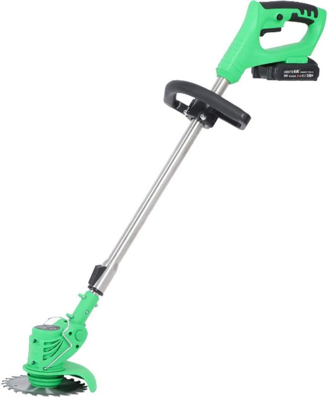 Photo 1 of 21V Cordless Grass Trimmer with Steel Blades Mini Mower Weed Wacker