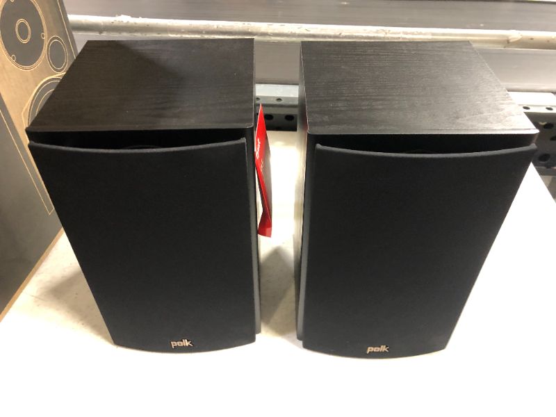 Photo 3 of Polk Audio T15 Bookshelf Speakers Pair Black-----Packaging Damaged--