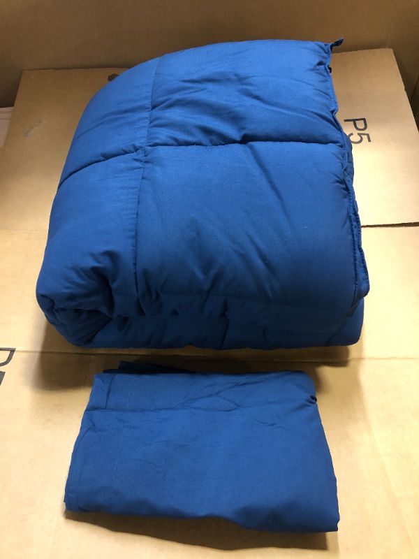 Photo 2 of 3 Piece Blue Bed Set, (2 Pillow Case, 1 Comforter)---No Packaging--Used