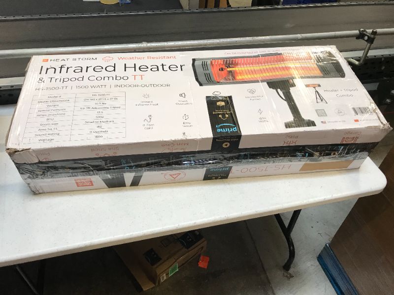Photo 4 of ****HEATING LIGHT NEEDS REPLACEMENT***SEE PHOTO**Heat Storm HS-1500-TT Infrared Heater, 6 ft Cord (Tradesman), Tripod