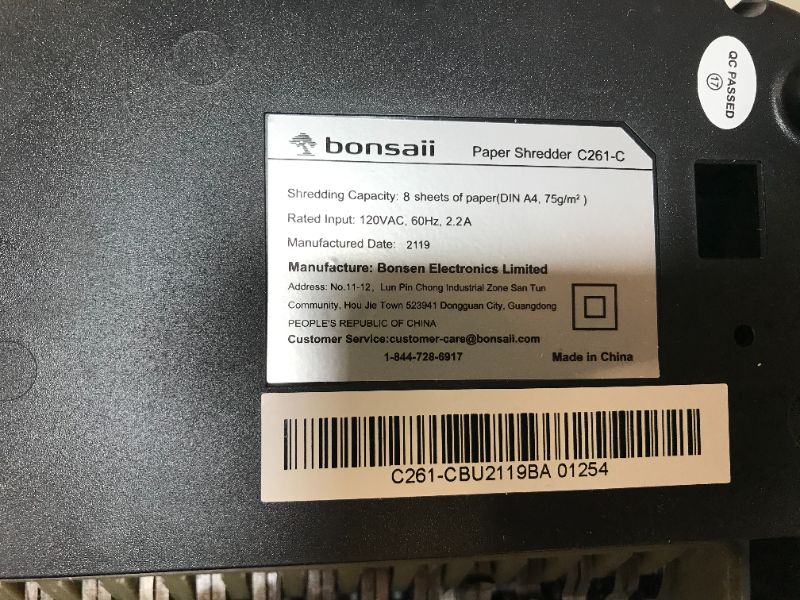 Photo 4 of Bonsaii Paper Shredder for Home Use