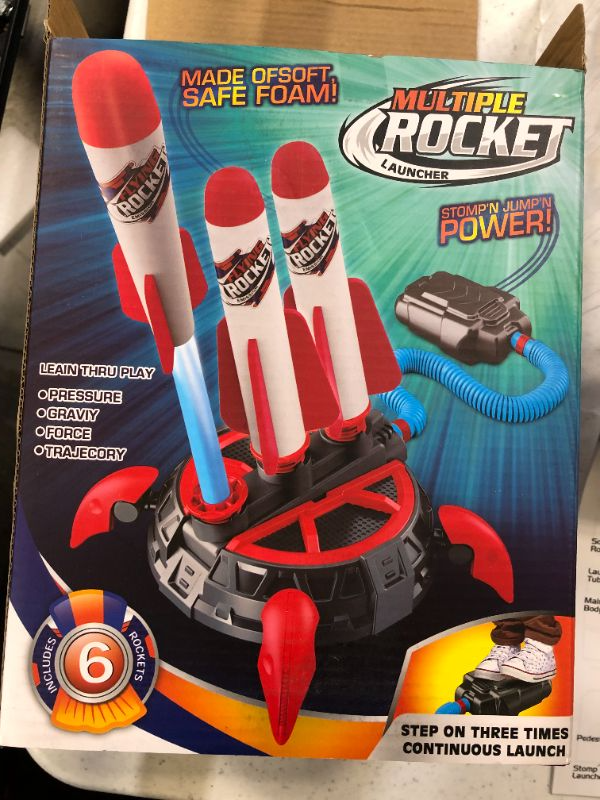 Photo 2 of Toy Rocket Launcher for Kids,Upgrade Foam Rockets Shoots Up to 100 Ft, Adjustable Angle Launcher Stand with Stomp Launch Pad Fun Outdoor Toy for 3+ Years Boys and Girls