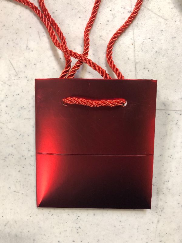 Photo 2 of 4" Small Gift Box with Paper Fill (Red Glitter) for Christmas, Valentines Day, Birthdays and Mother's Day
