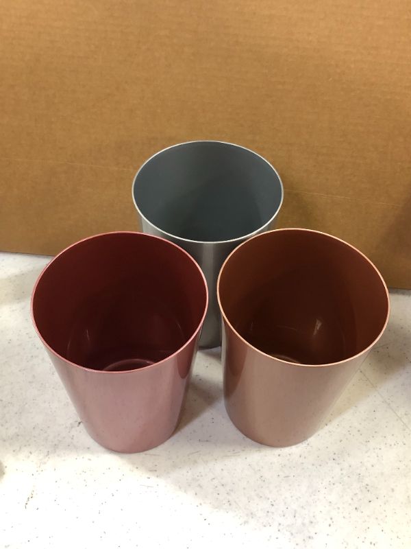 Photo 1 of 3 PACK Olize plastic planter 7inch x 5 inch (Height, Diameter)--COLOR VARIES