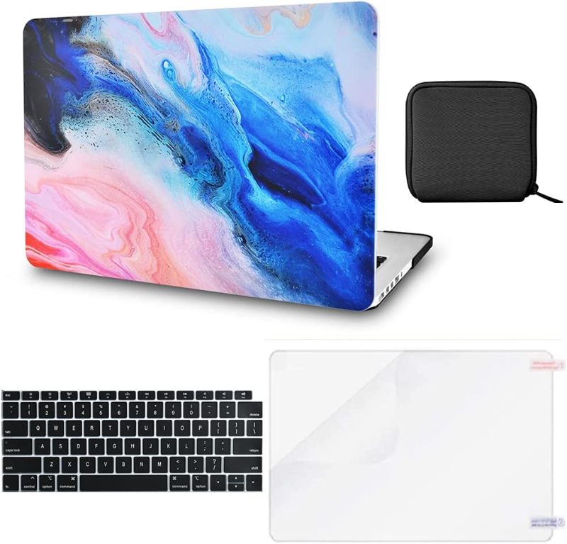 Photo 1 of RITAYAN Compatible with MacBook Pro 13 inch Case 2021,2016-2020 Release A2338 M1 A2159 A1989 A1706 A1708 Touch Bar Plastic Hard Shell + Pouch + Keyboard Cover + Screen Protector (Oil Paint 4)
