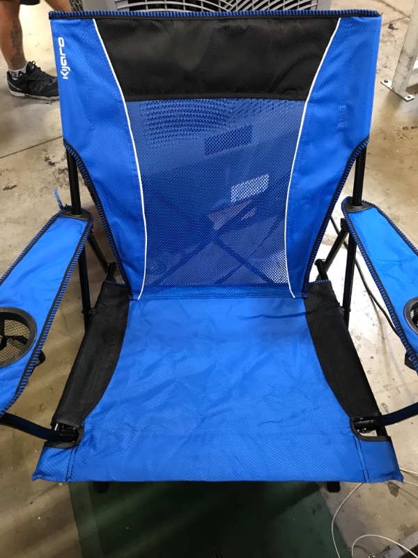 Photo 1 of Kijaro Dual Lock Camping Chair - Maldives Blue-------carrying bag has a hole in the middle of the bag 