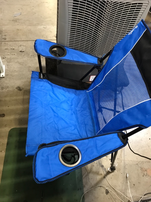 Photo 1 of Kijaro Dual Lock Camping Chair - Maldives Blue-------carrying bag has a hole in the middle of the bag 