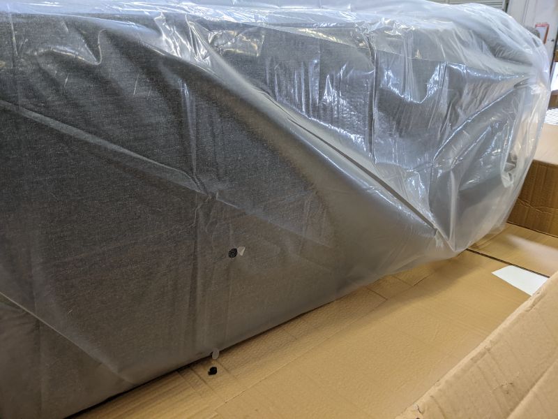 Photo 1 of Amazon Brand – Rivet Ava Mid-Century Modern Upholstered Ottoman Bench, 63.4"W x 15.7"H, Dark Grey