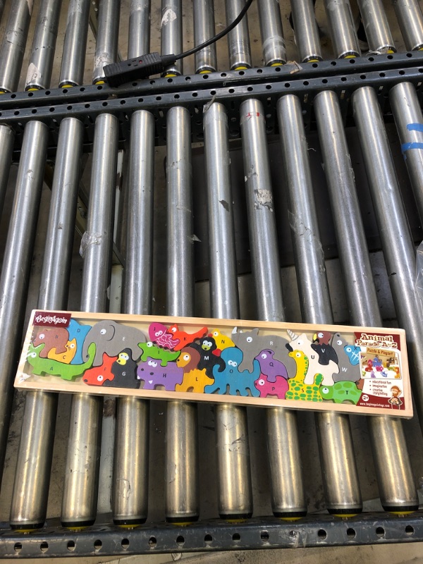 Photo 1 of BeginAgain Animal Parade A to Z Puzzle and Playset - Educational Wooden Alphabet Puzzle - 2 and Up
