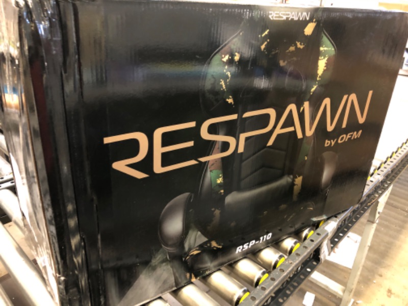 Photo 3 of RESPAWN 110 Ergonomic Gaming Chair with Footrest Recliner - Racing Style High Back PC Computer Desk Office Chair - 360 Swivel, Adjustable Lumbar Support, Headrest Pillow, Padded Armrests - 2019 Camo
