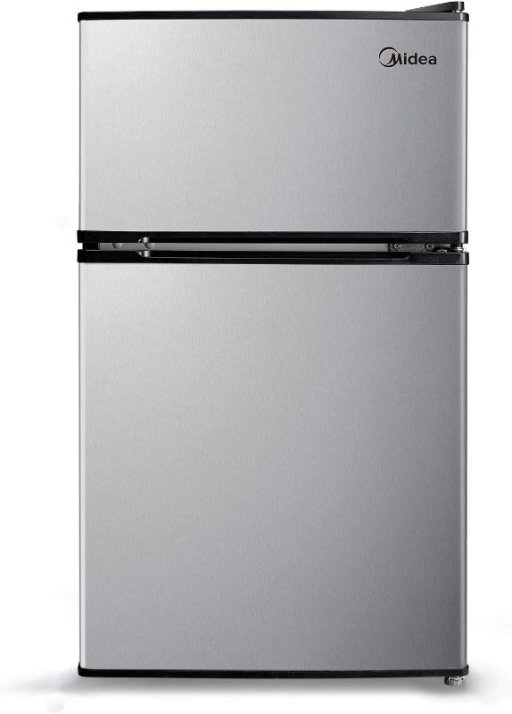 Photo 1 of Midea WHD-113FSS1 Compact Refrigerator, 3.1 cu ft, Stainless Steel
