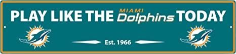 Photo 1 of 20 in. NFL Miami Dolphins Street Sign Wall Plaque
