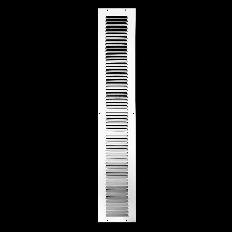 Photo 1 of 4"W x 30"H [Duct Opening Measurements] Steel Return Air Grille | Vent Cover Grill for Sidewall and Ceiling, White | Outer Dimensions: 5.75"W X 31.75"H for 4x30 Duct Opening
