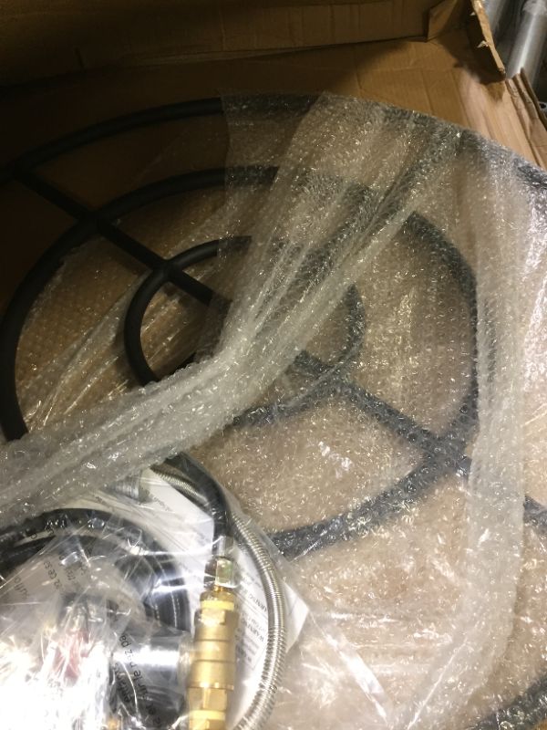 Photo 1 of ****MAJOR DAMAGE TO PACKAGING*****Stanbroil LP Propane Gas Fire Pit Stainless Steel Burner Ring Installation Kit, 30-inch