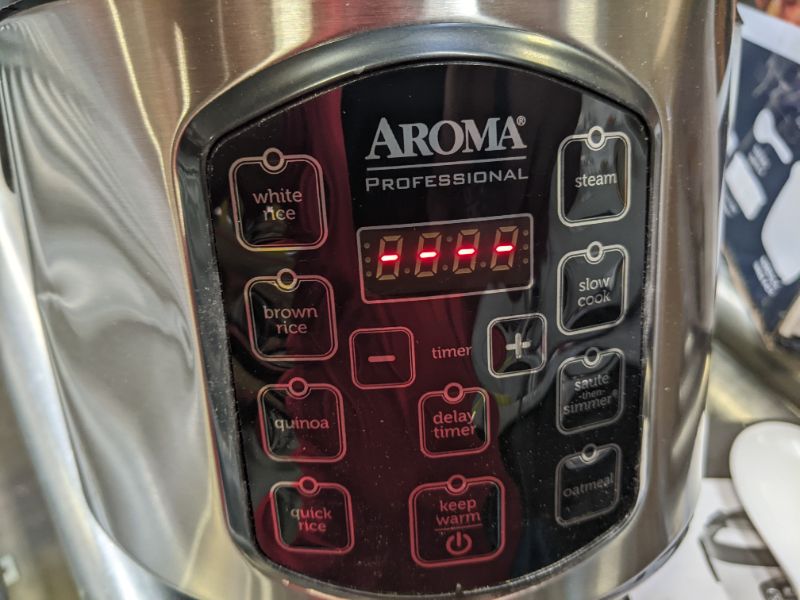 Photo 4 of Aroma Rice Cooker 8 Cup, Silver