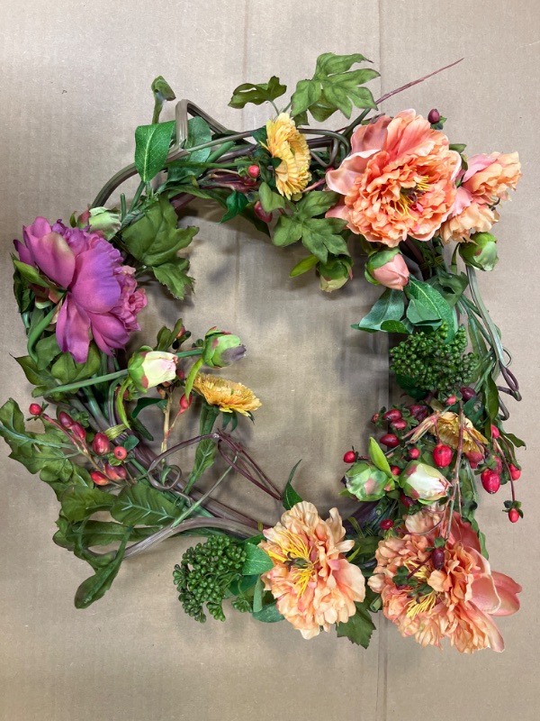 Photo 1 of 15" FLORAL  WREATH