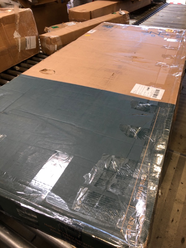 Photo 3 of ZINUS Shalini Upholstered Platform Bed Frame / Mattress Foundation / Wood Slat Support / No Box Spring Needed / Easy Assembly