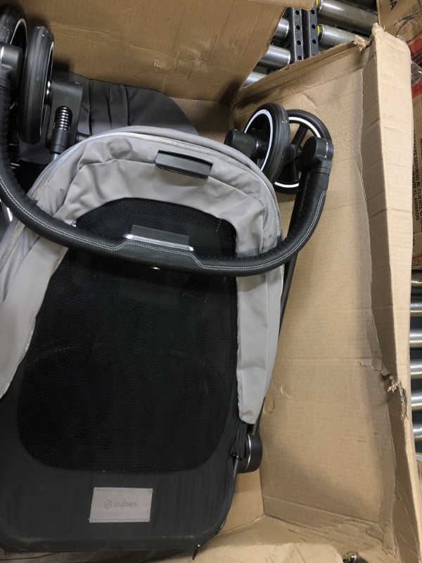 Photo 2 of Cybex Mios 2 Complete Stroller, One-Hand Compact Fold, Reversible Seat, Smooth Ride All-Wheel Suspension, Extra Storage, Adjustable Leg Rest, Manhattan Grey Seat with Chrome/Black Frame
