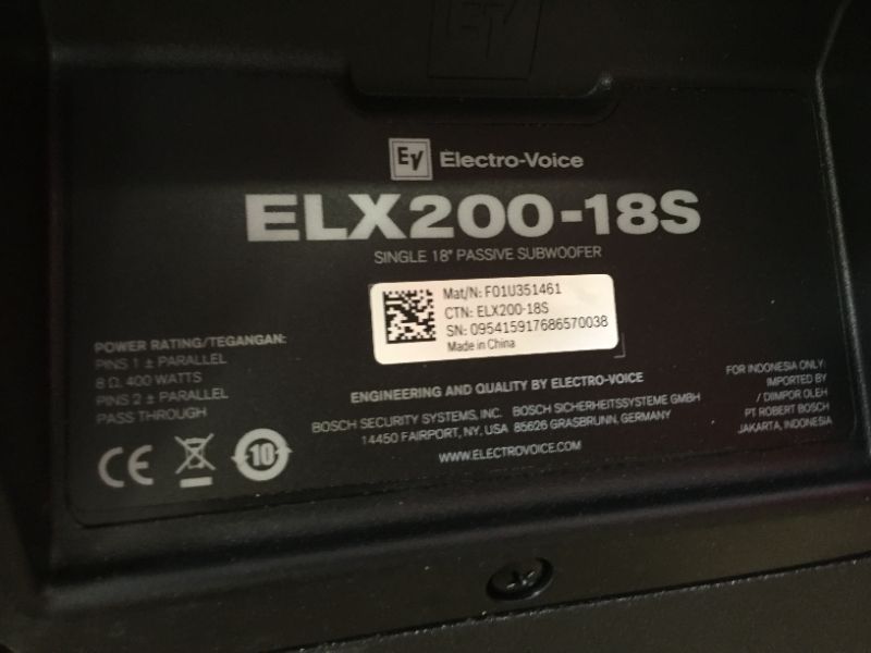 Photo 5 of Electro-Voice ELX200-18S 18" 1600W Passive Subwoofer