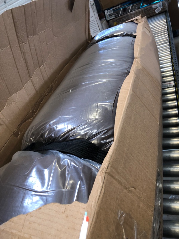 Photo 1 of 6 " Boxed suede chocolate futon ( full ) 