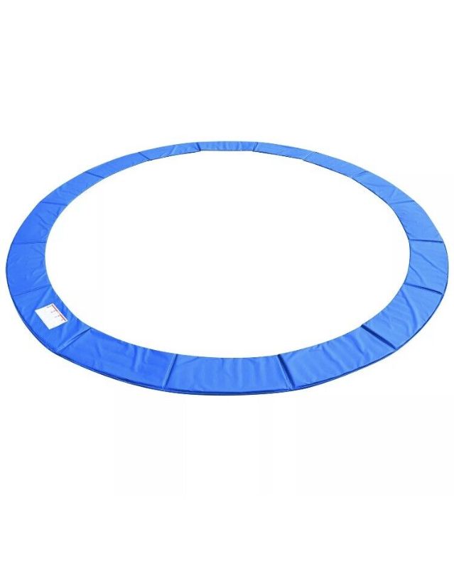 Photo 1 of 15' Round Trampoline Safety Pad Replacement Frame Spring Blue Cover - 5" TEAR IN FABRIC
