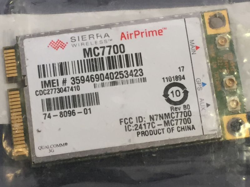 Photo 2 of Unlocked Sierra AirPrime(tm) MC7700 3G WWAN Card 100mbps LTE HSPA+ Module

