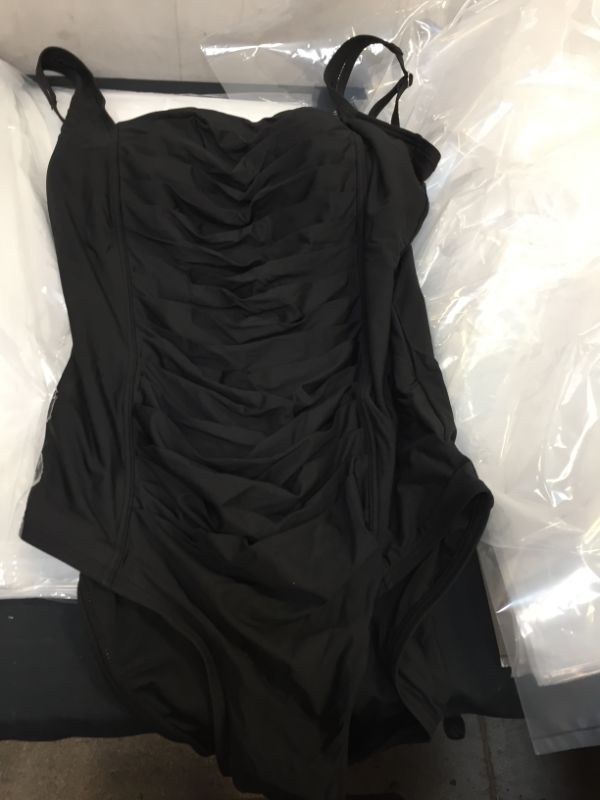 Photo 2 of Calvin Klein Women's Pleated One Piece Swimsuit SIZE 12